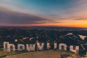 Image of LA behind the Hollywood sign